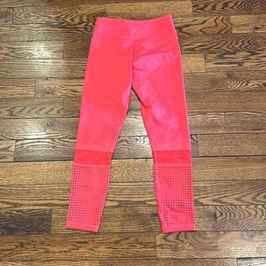 ZYIA Active‎ size 4 Hot Coral Pink leggings with mesh & perforation